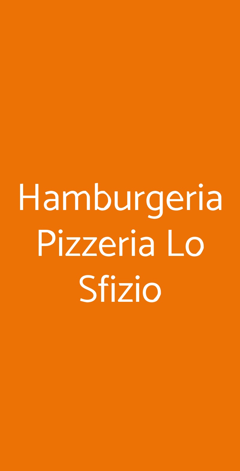 Hamburgeria Pizzeria Lo Sfizio Trieste menù 1 pagina