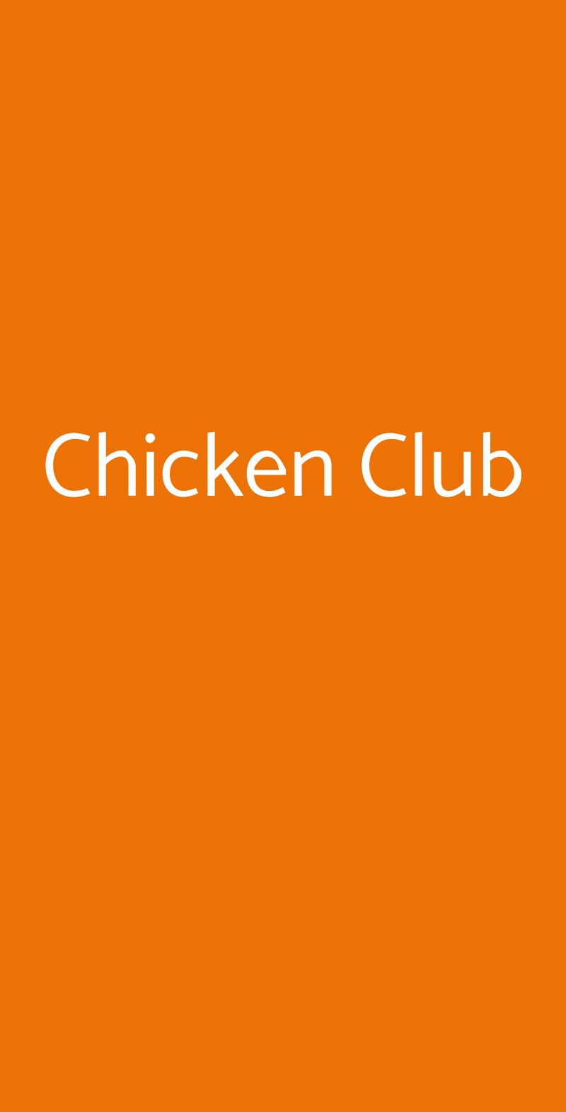Chicken Club Padova menù 1 pagina