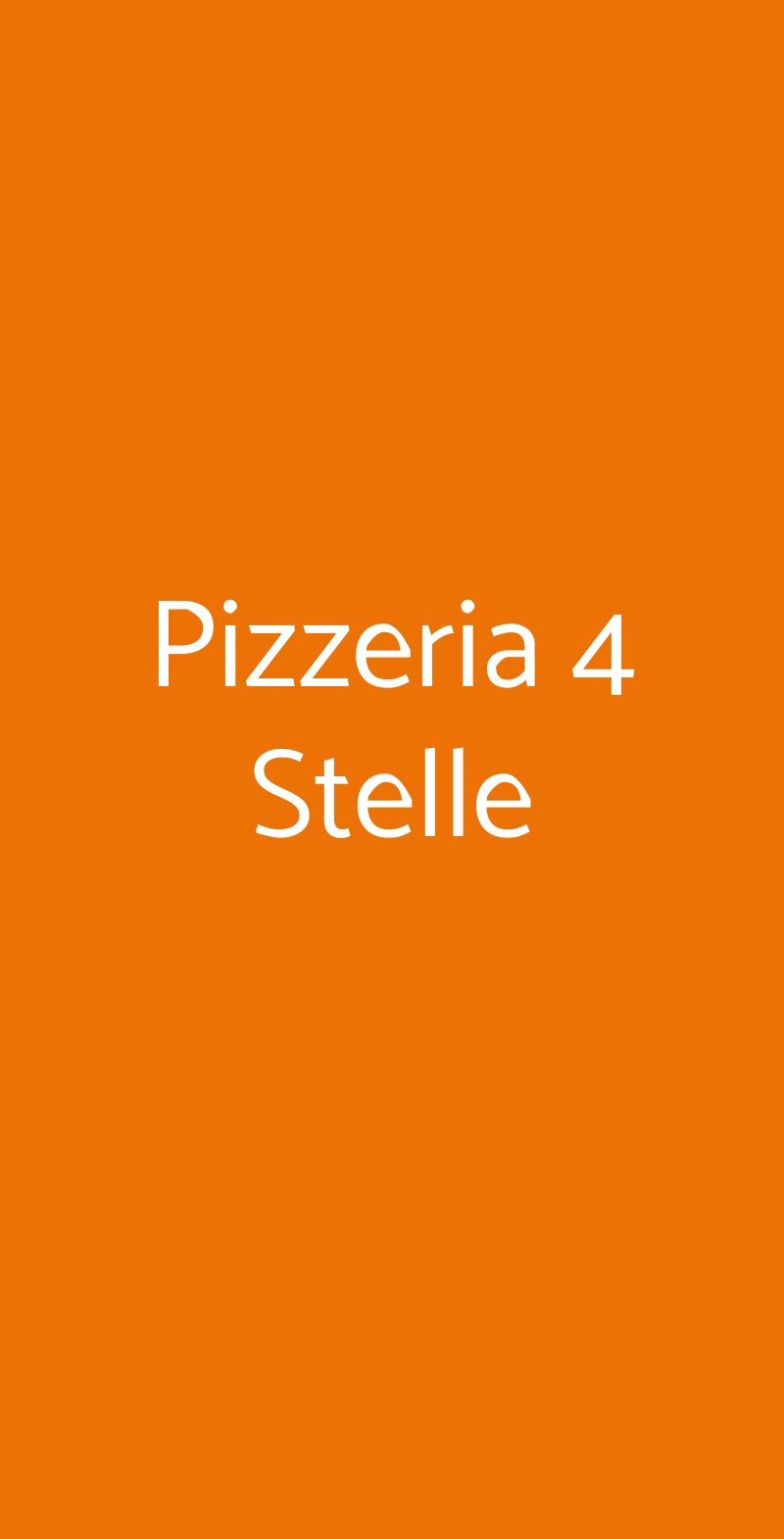 Pizzeria 4 Stelle Milano menù 1 pagina