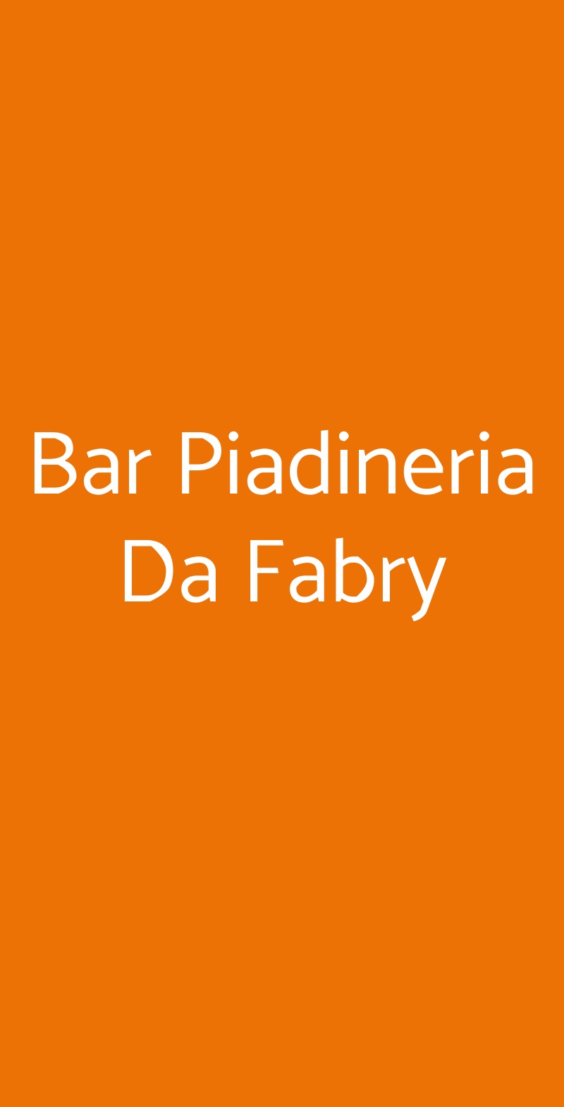 Bar Piadineria Da Fabry Trieste menù 1 pagina