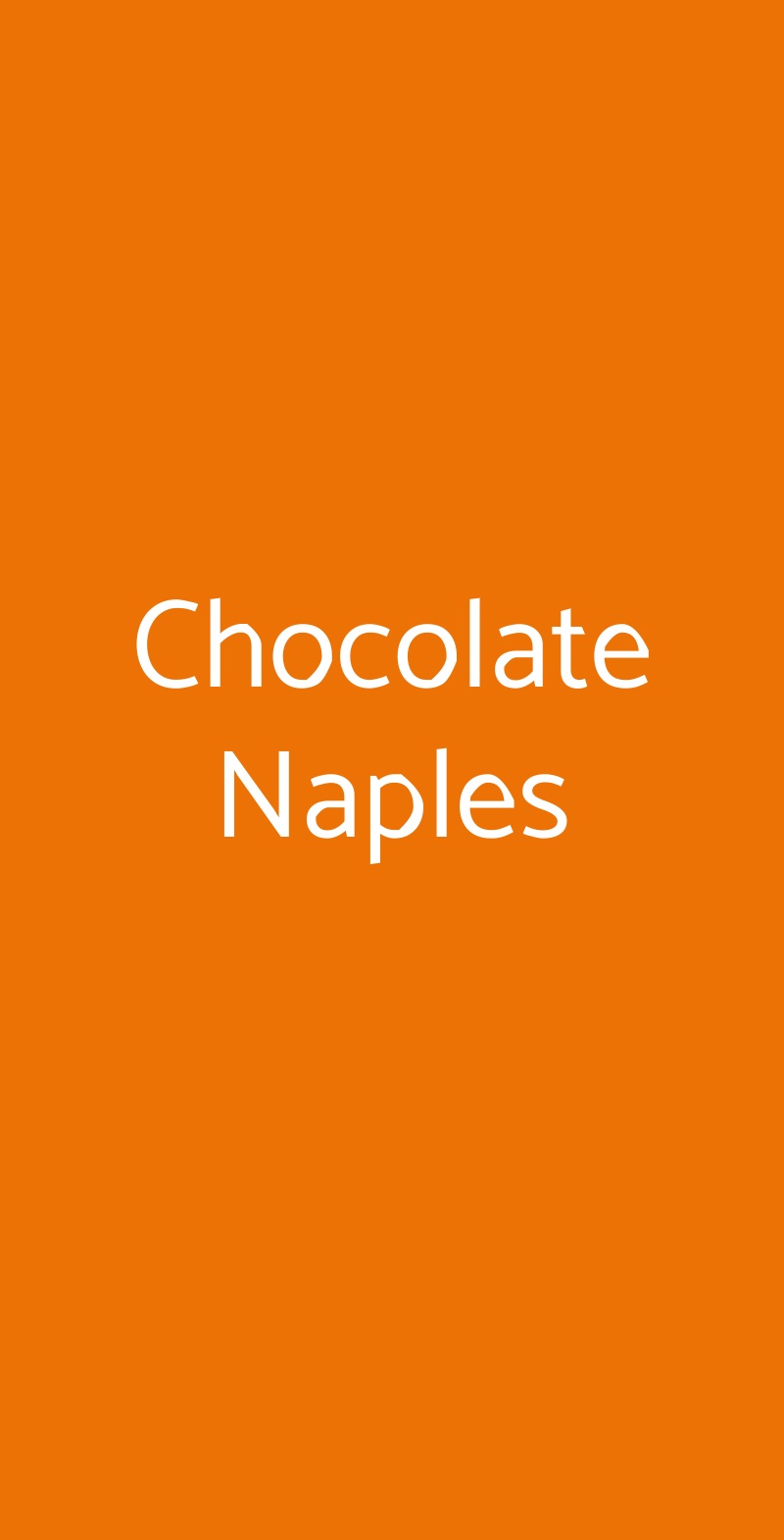 Chocolate Naples Giugliano in Campania menù 1 pagina