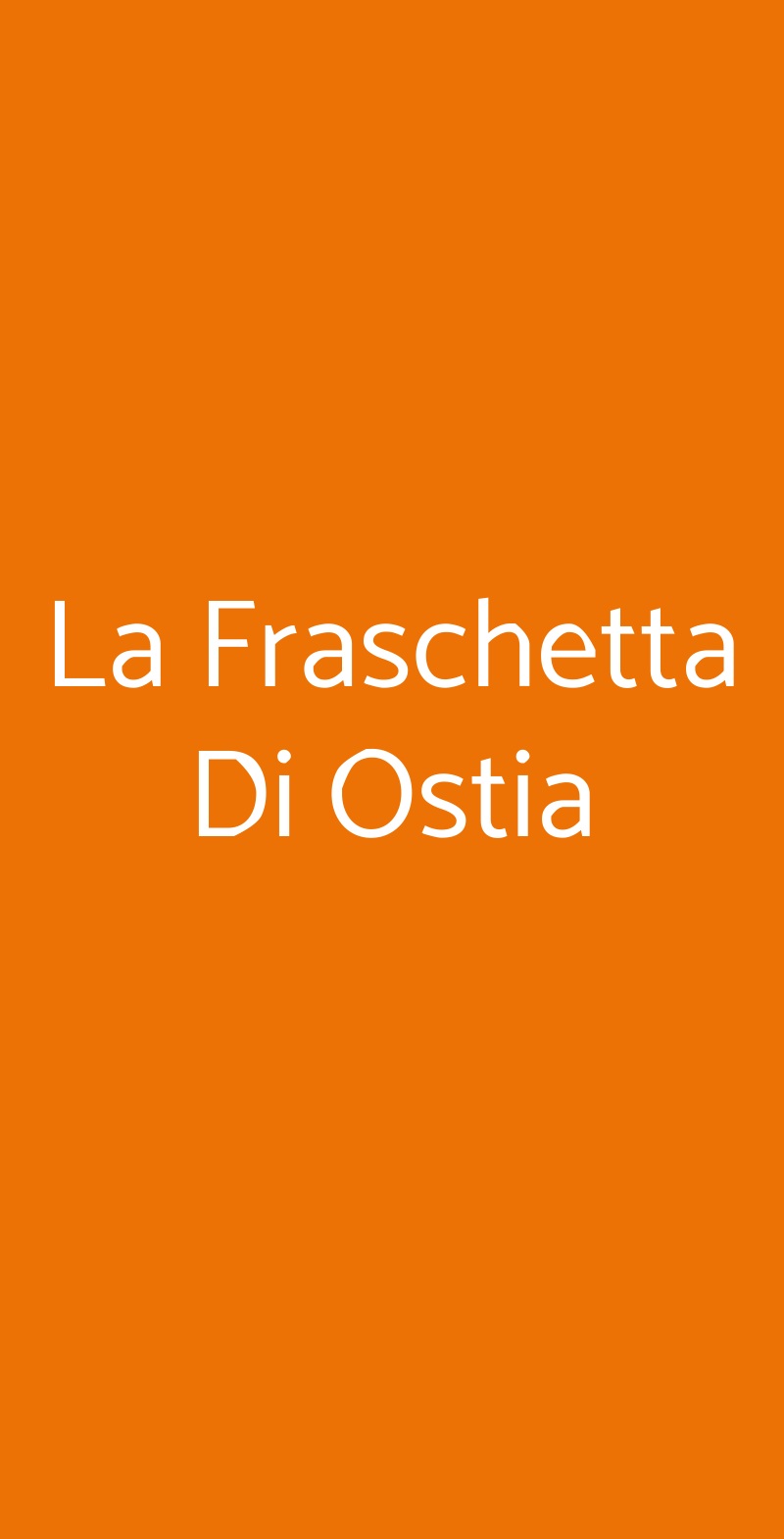 La Fraschetta Di Ostia Roma menù 1 pagina