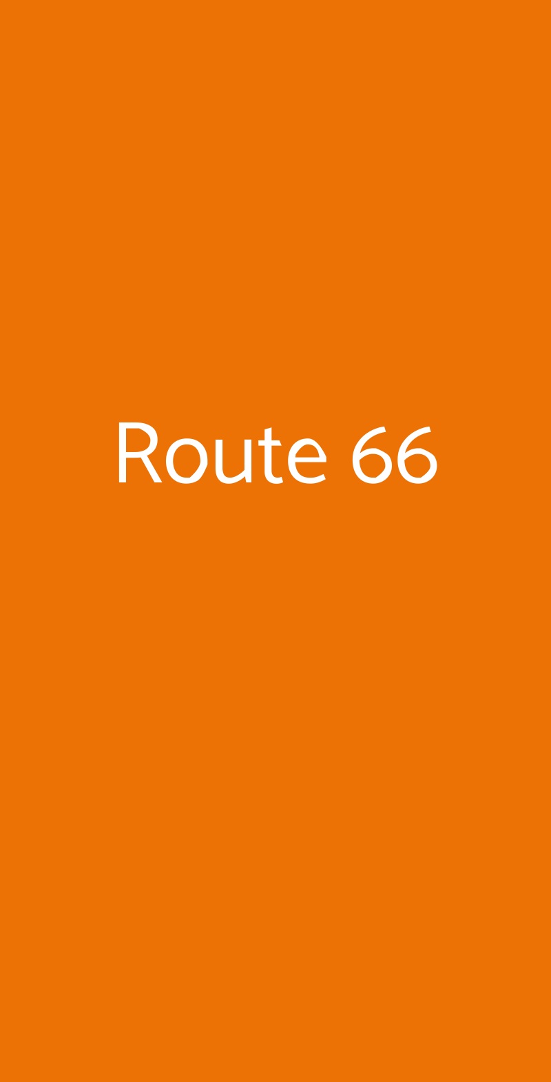 Route 66 Rubano menù 1 pagina