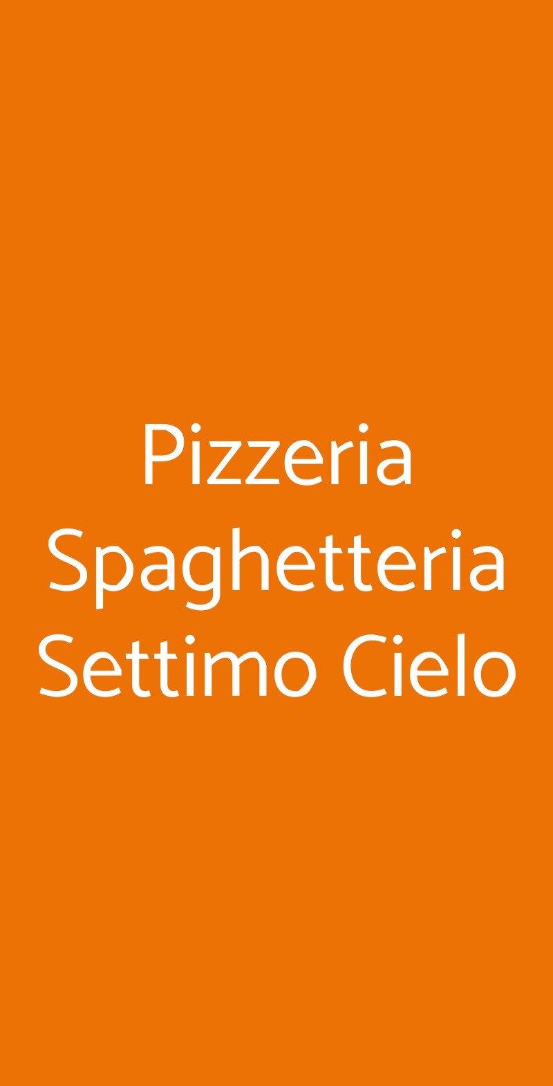 Pizzeria Spaghetteria Settimo Cielo Firenze menù 1 pagina