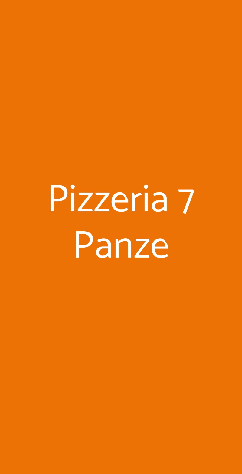 Pizzeria 7 Panze Paderno Dugnano menù 1 pagina