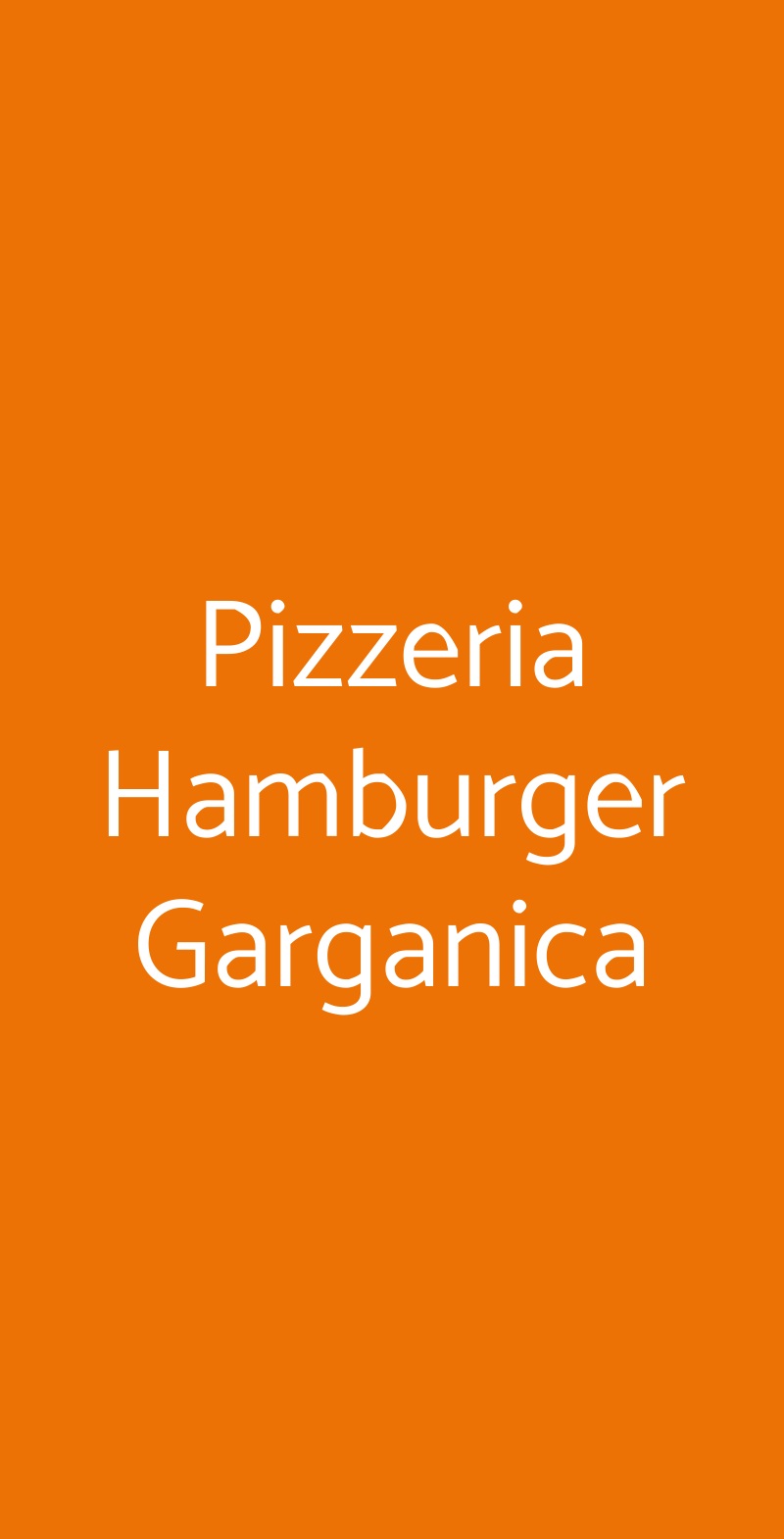 Pizzeria Hamburger Garganica Torino menù 1 pagina