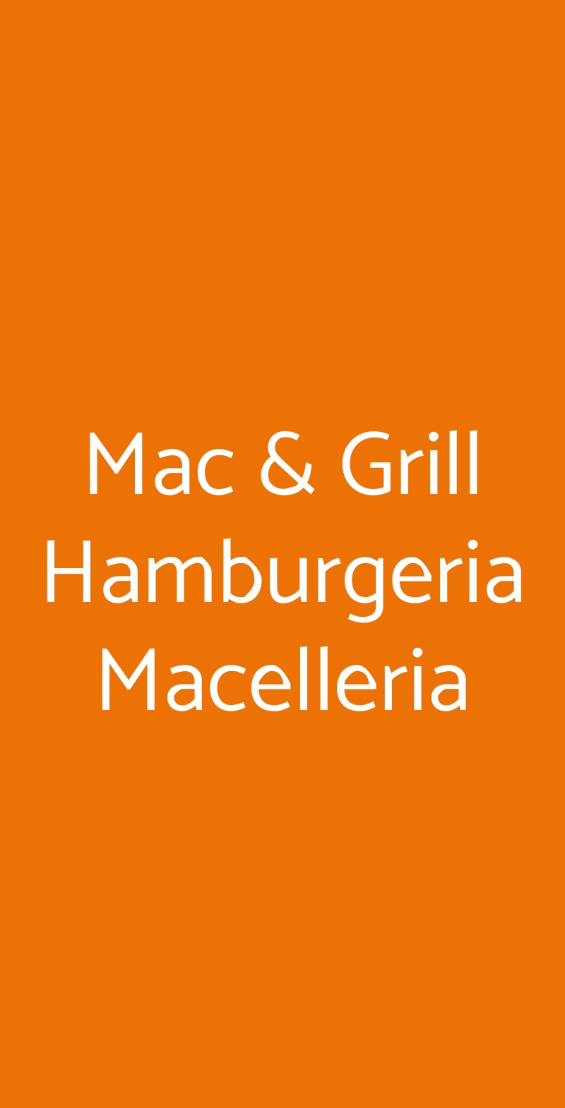 Mac & Grill Hamburgeria Macelleria Napoli menù 1 pagina