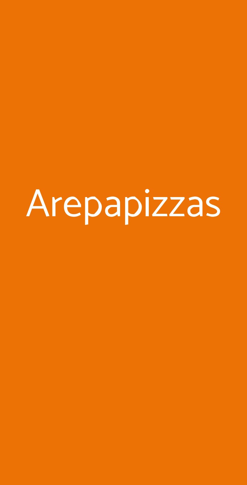 Arepapizzas Roma menù 1 pagina