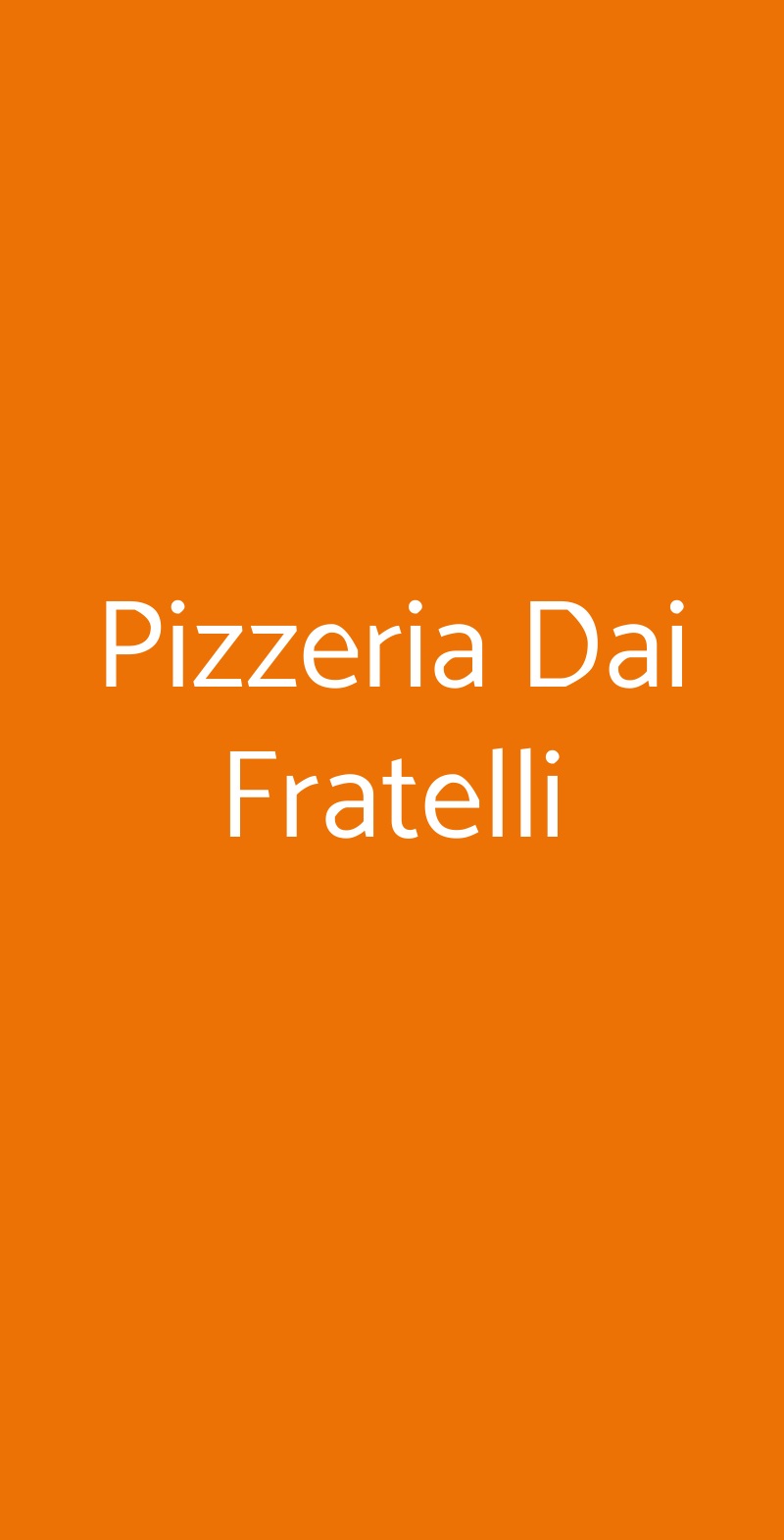 Pizzeria Dai Fratelli Roma menù 1 pagina