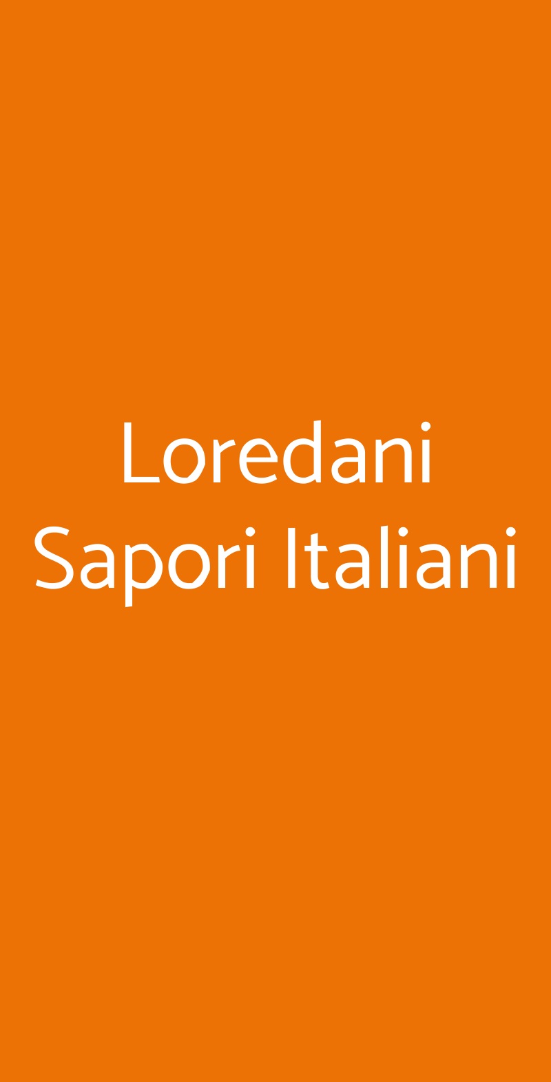 Loredani Sapori Italiani Milano menù 1 pagina