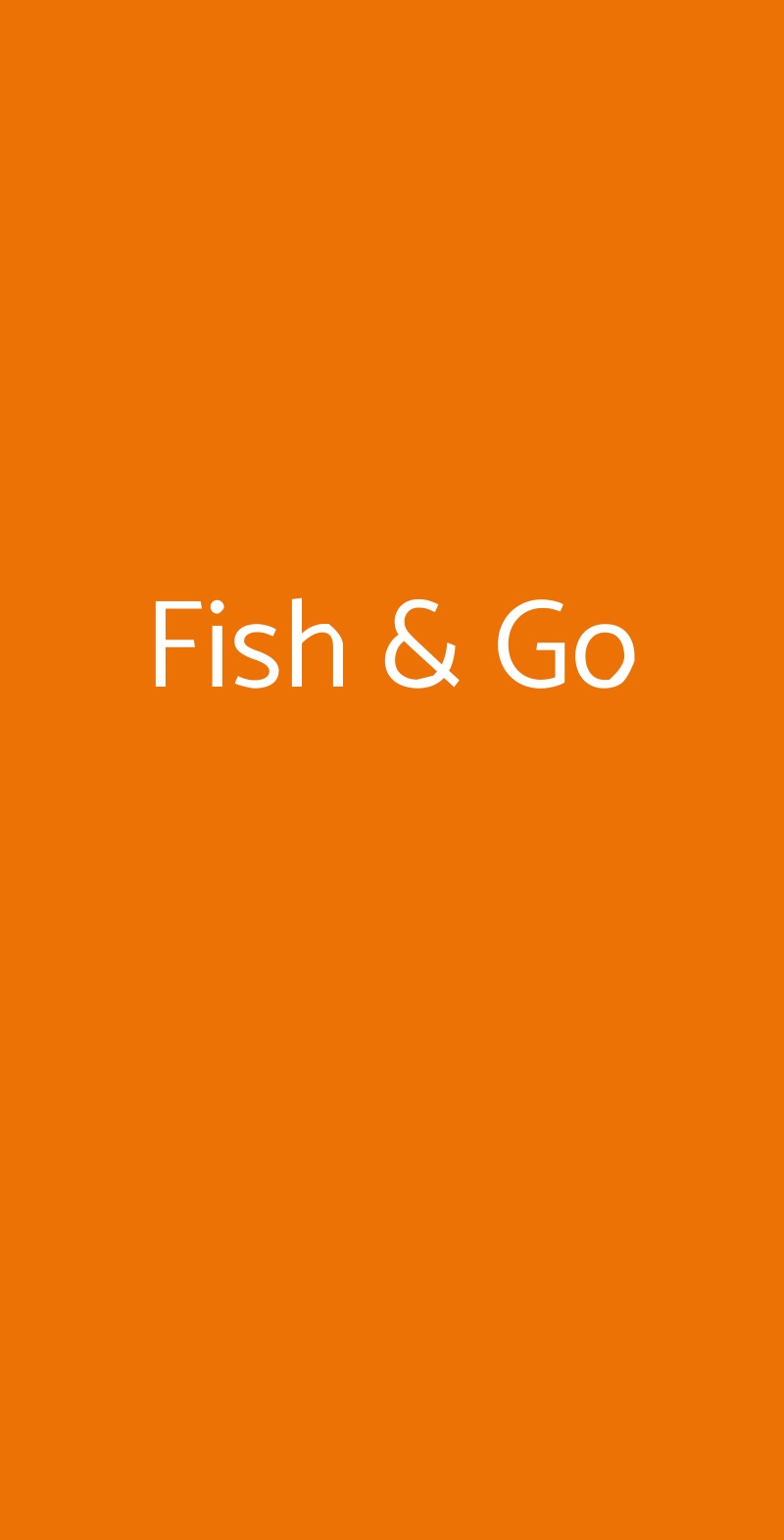 Fish & Go Roma menù 1 pagina