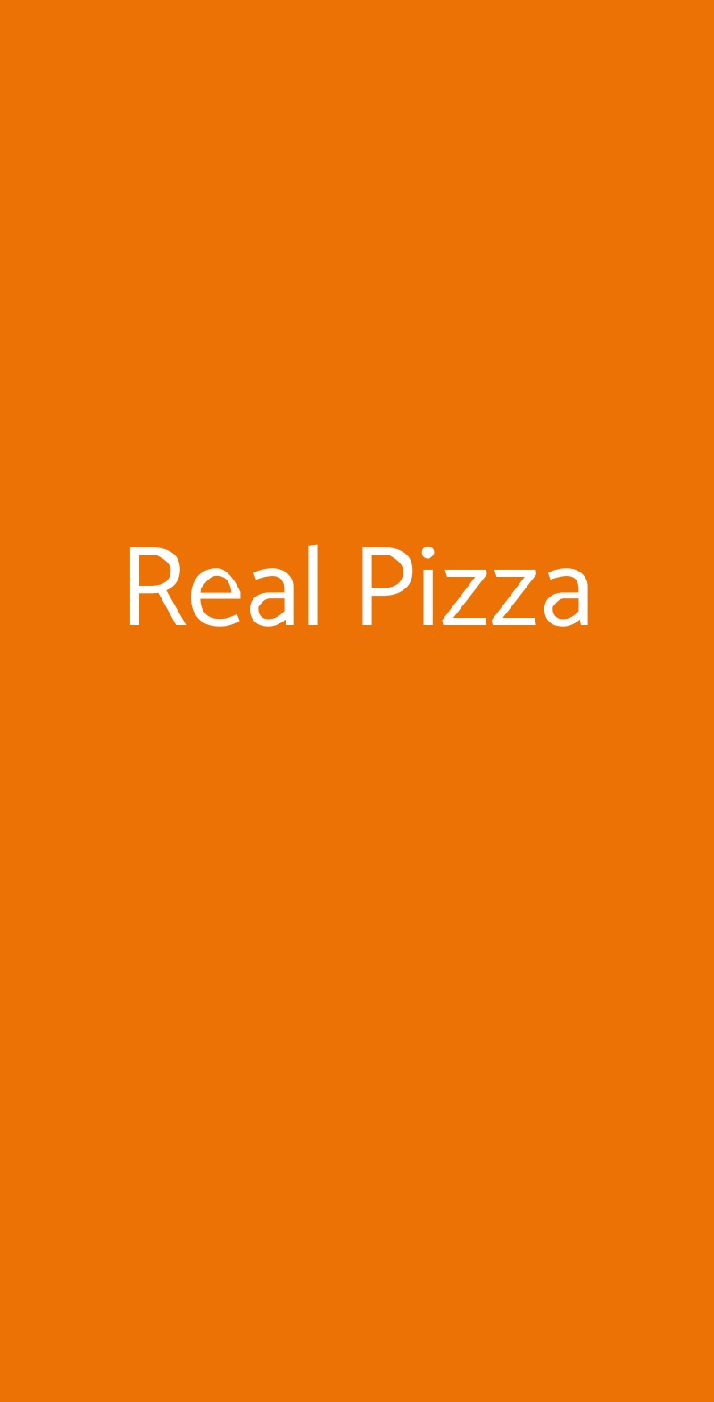 Real Pizza Roma menù 1 pagina