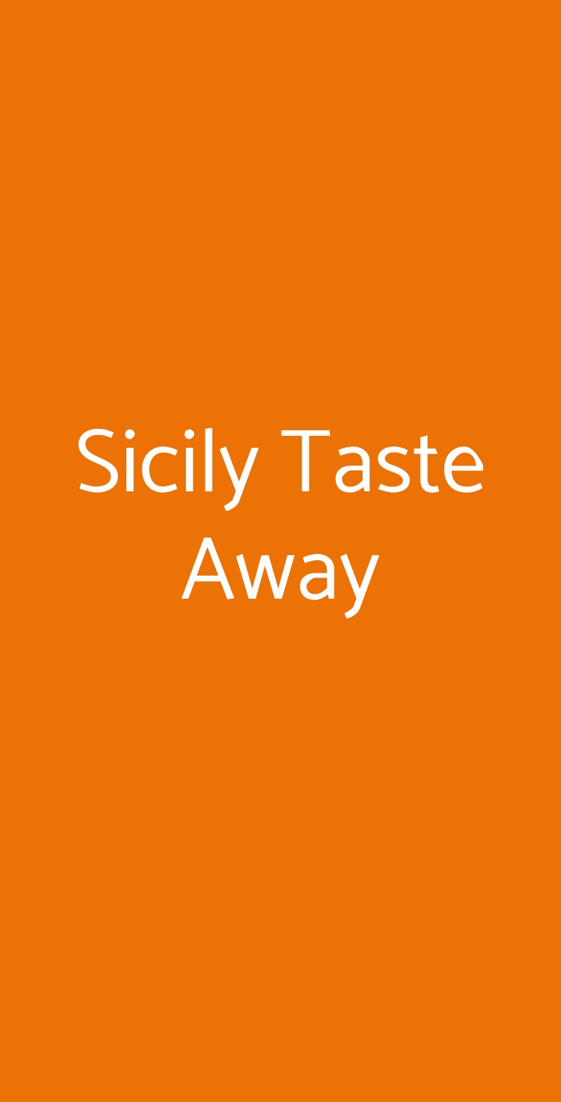 Sicily Taste Away Genova menù 1 pagina