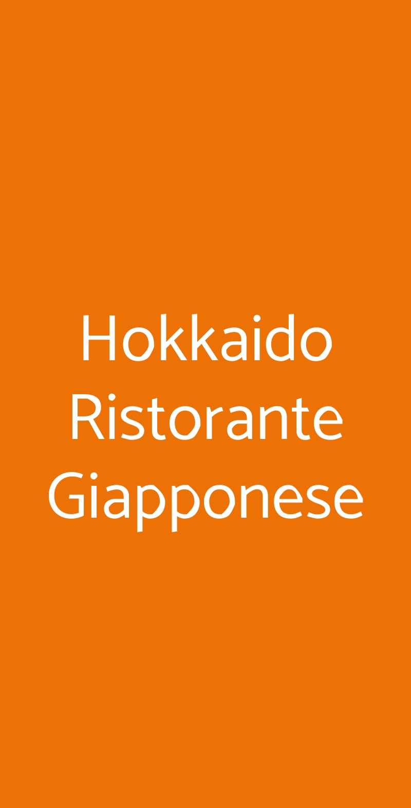 Hokkaido Ristorante Giapponese Torino menù 1 pagina