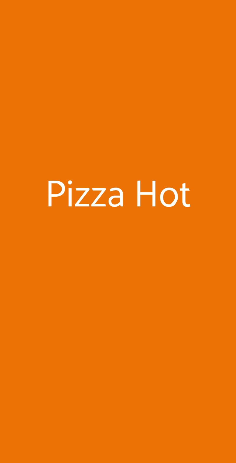 Pizza Hot Verdello menù 1 pagina