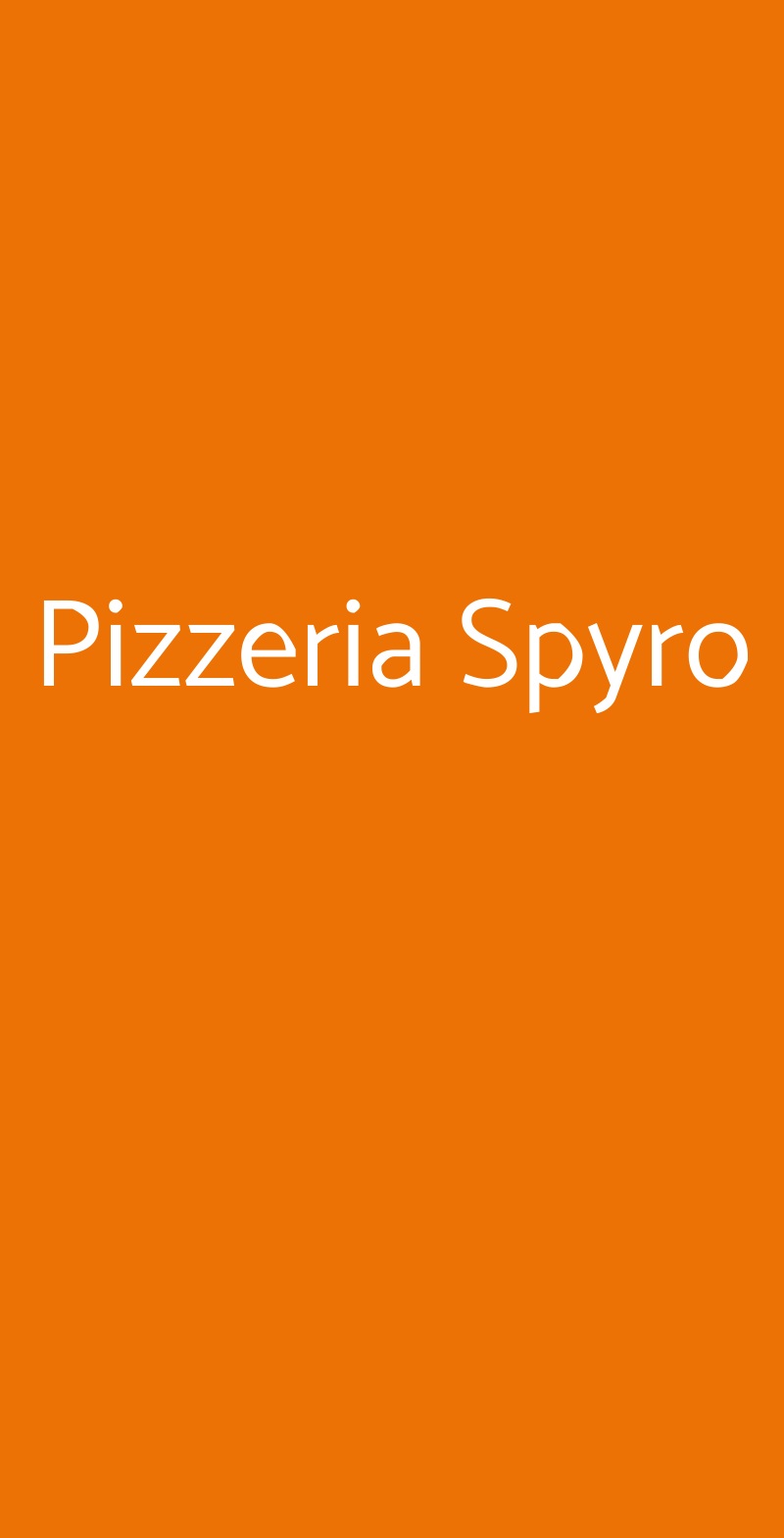 Pizzeria Spyro Torino menù 1 pagina