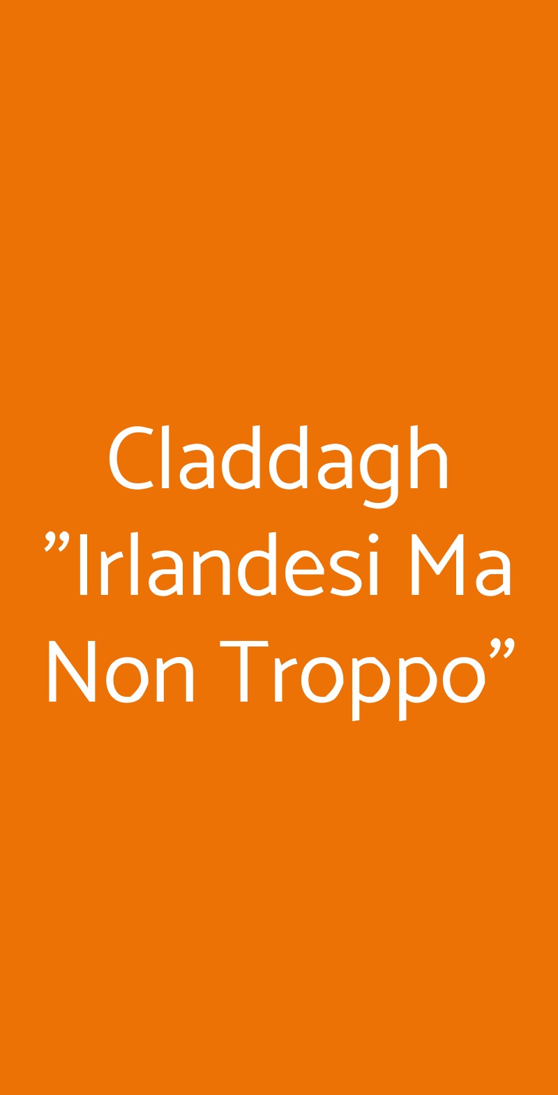Claddagh "Irlandesi Ma Non Troppo" Napoli menù 1 pagina