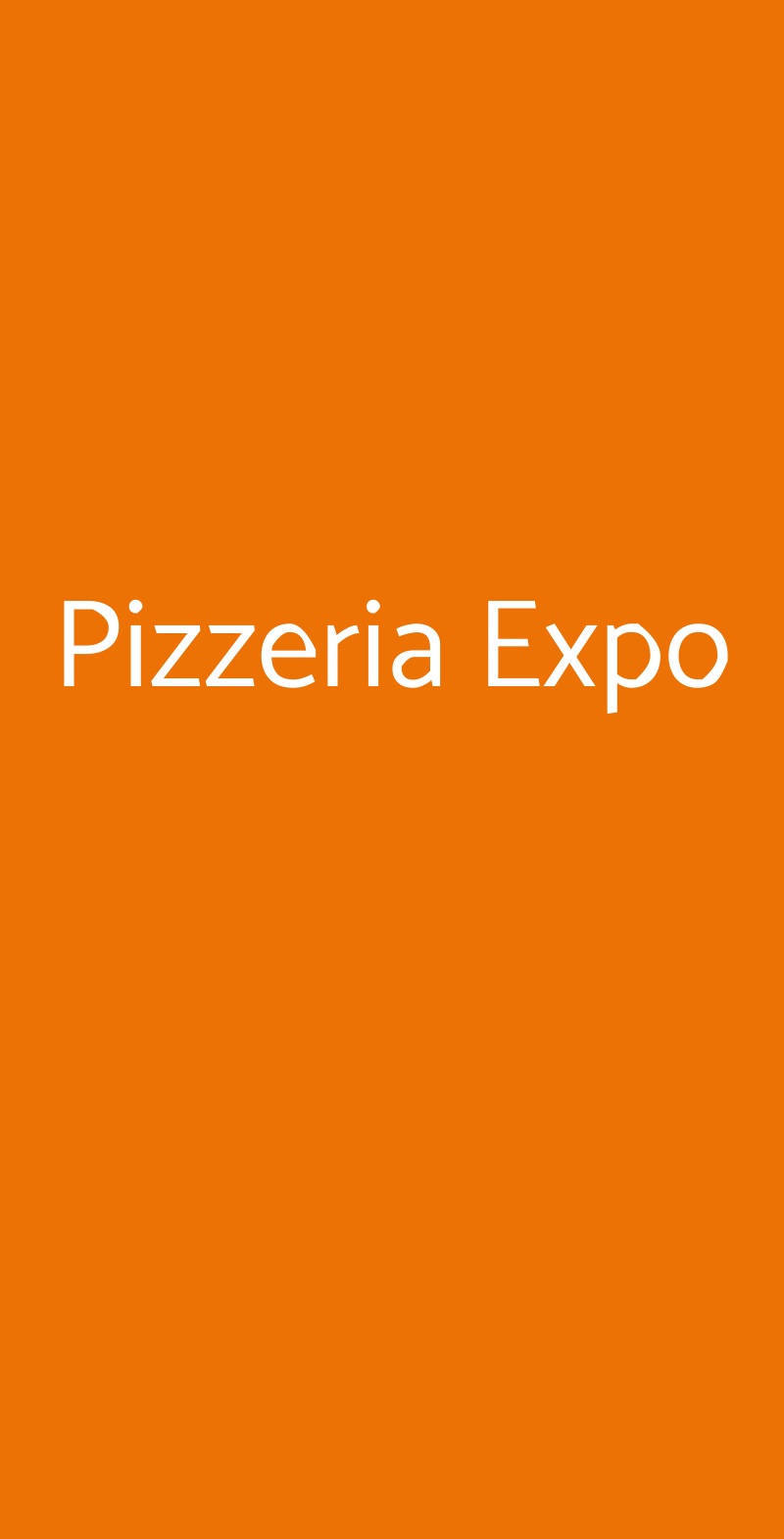 Pizzeria Expo Milano menù 1 pagina