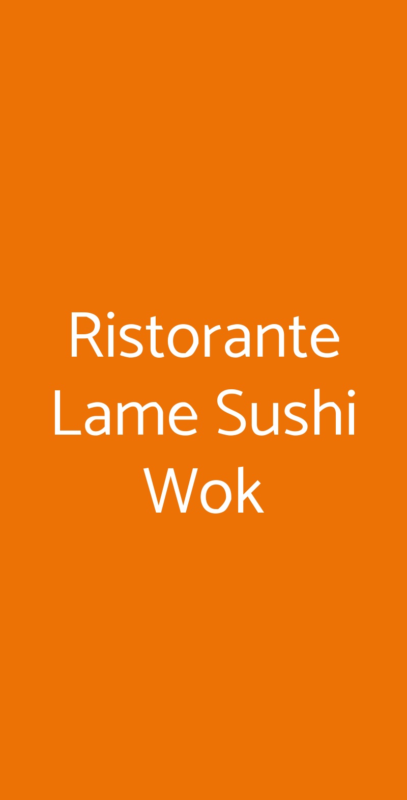 Ristorante Lame Sushi Wok Bologna menù 1 pagina