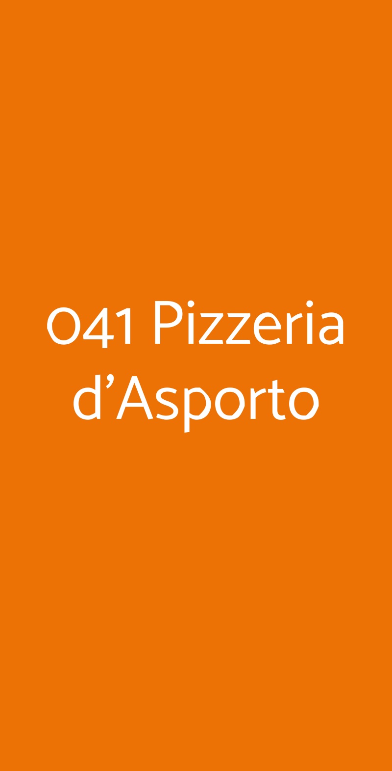 041 Pizzeria d'Asporto Mestre menù 1 pagina