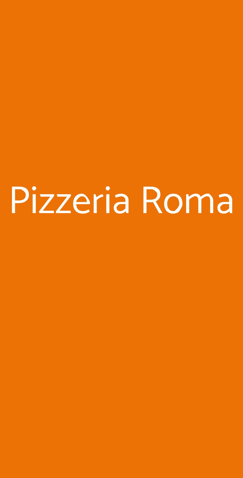 Pizzeria Roma Roma menù 1 pagina