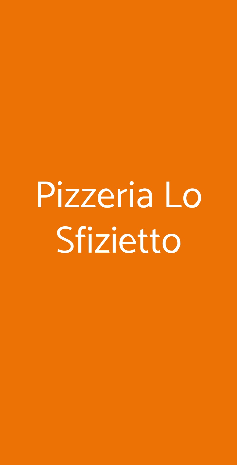 Pizzeria Lo Sfizietto Andria menù 1 pagina