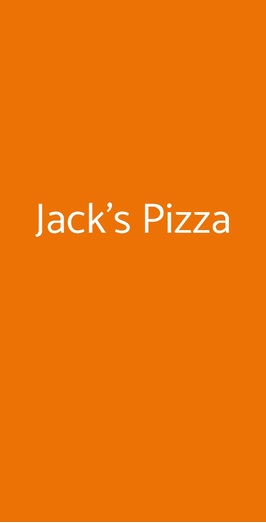 Jack's Pizza, Roma