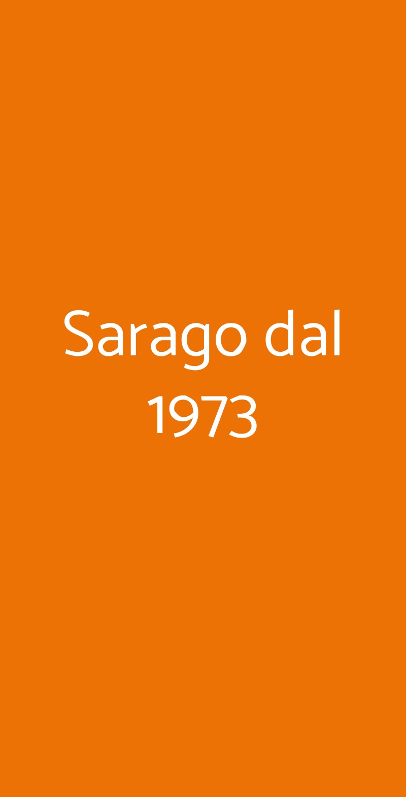 Sarago dal 1973 Napoli menù 1 pagina
