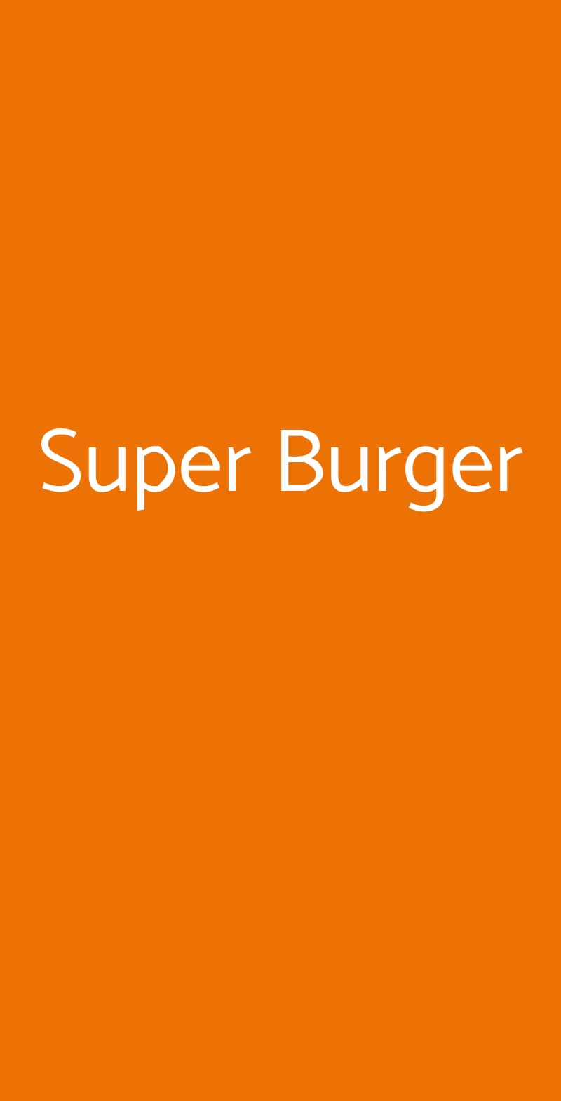 Super Burger Bologna menù 1 pagina