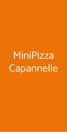 Minipizza Capannelle, Roma