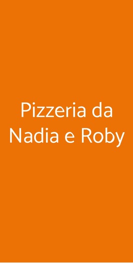 Pizzeria Da Nadia E Roby, Genova