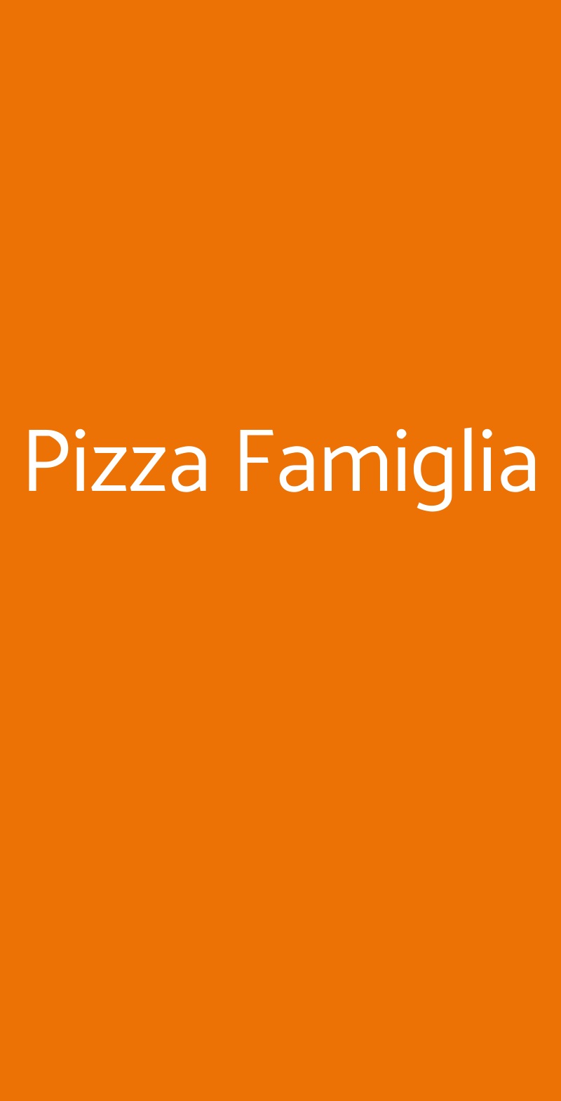 Pizza Famiglia Roma menù 1 pagina