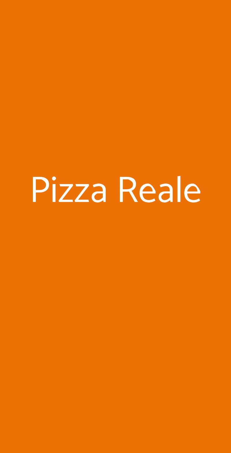 Pizza Reale Genova menù 1 pagina