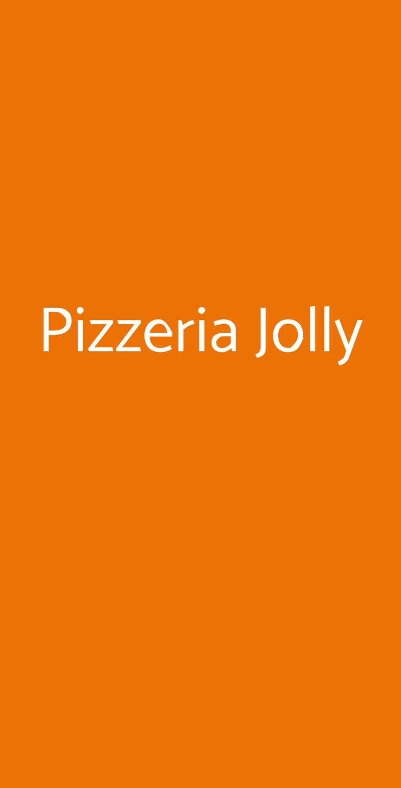 Pizzeria Jolly Mestre menù 1 pagina