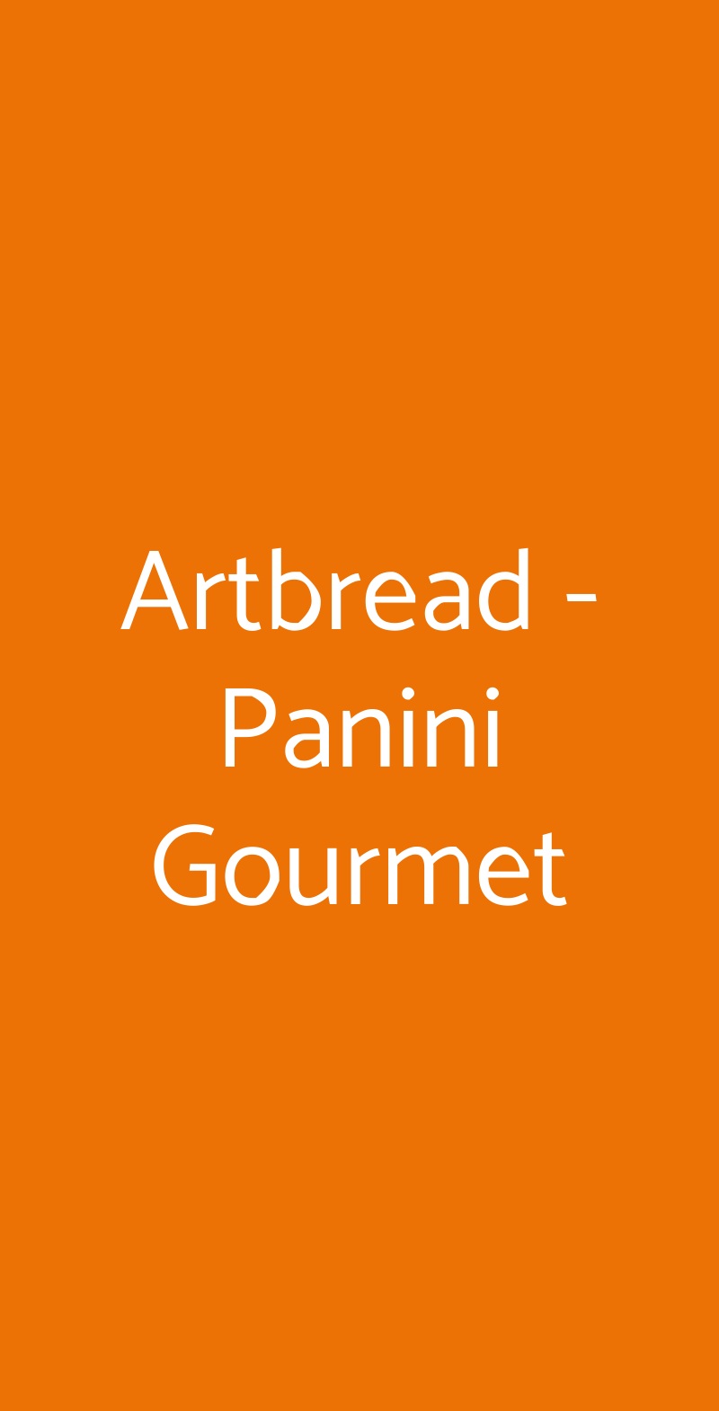 Artbread - Panini Gourmet Roma menù 1 pagina