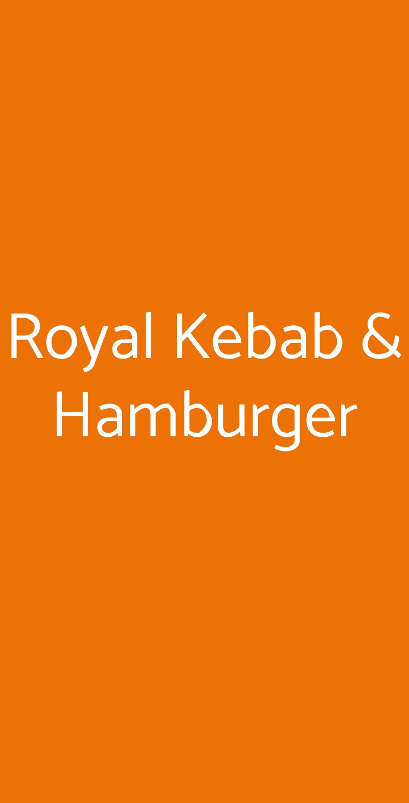 Royal Kebab & Hamburger Livorno menù 1 pagina