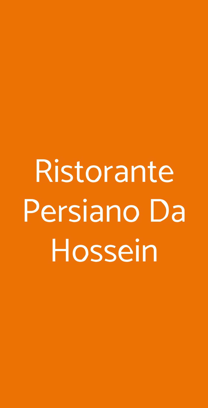 Ristorante Persiano Da Hossein Roma menù 1 pagina