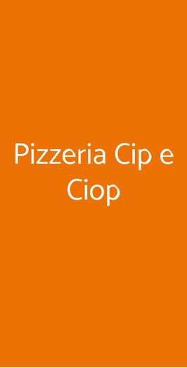 Pizzeria Cip E Ciop, Genova