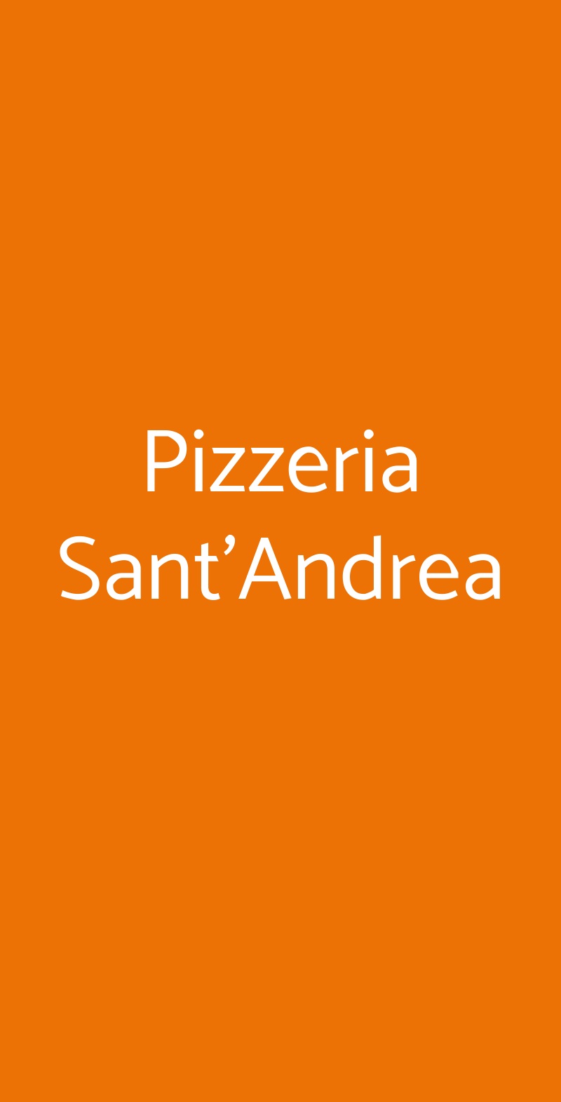 Pizzeria Sant'Andrea Milano menù 1 pagina