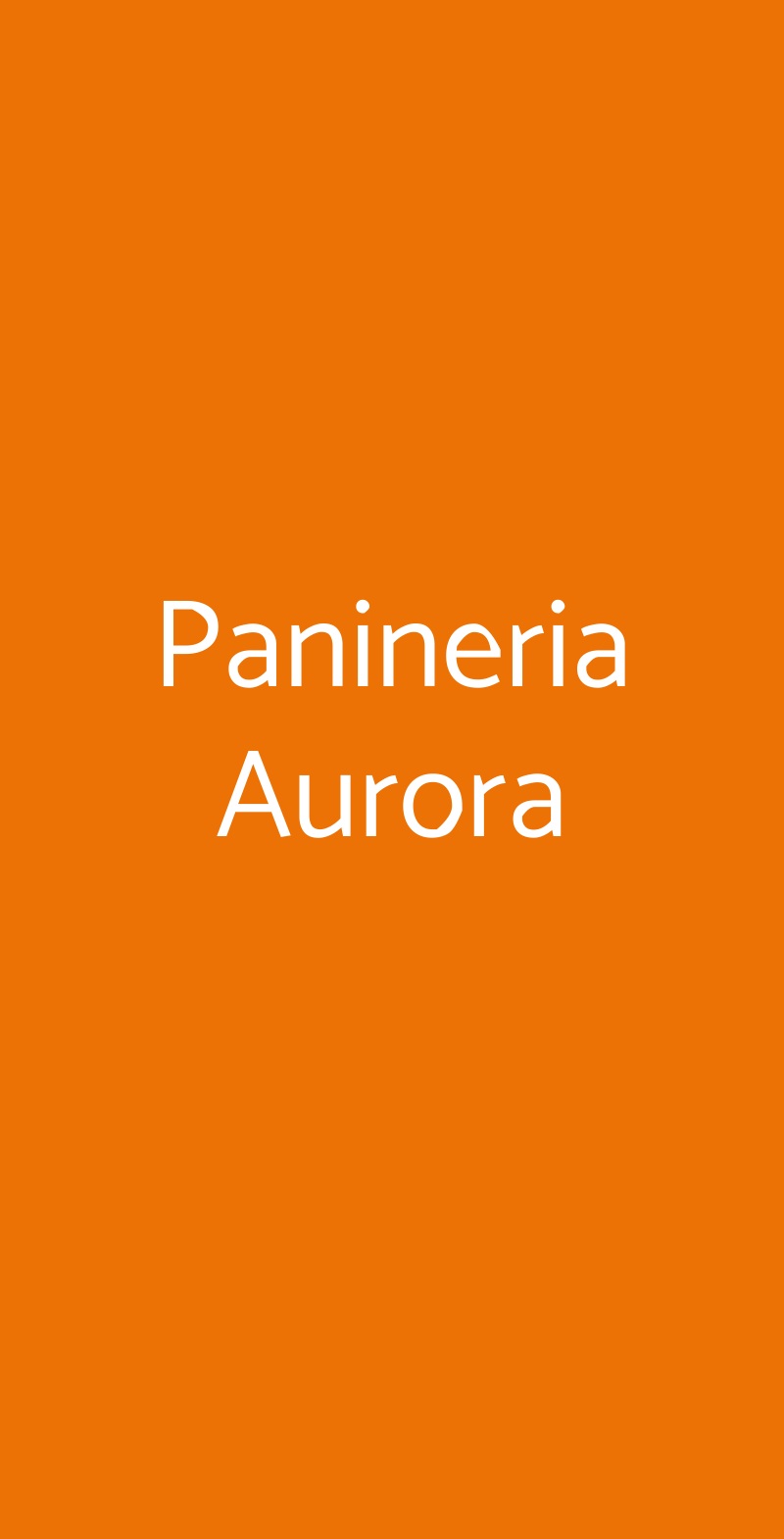 Panineria Aurora Catania menù 1 pagina