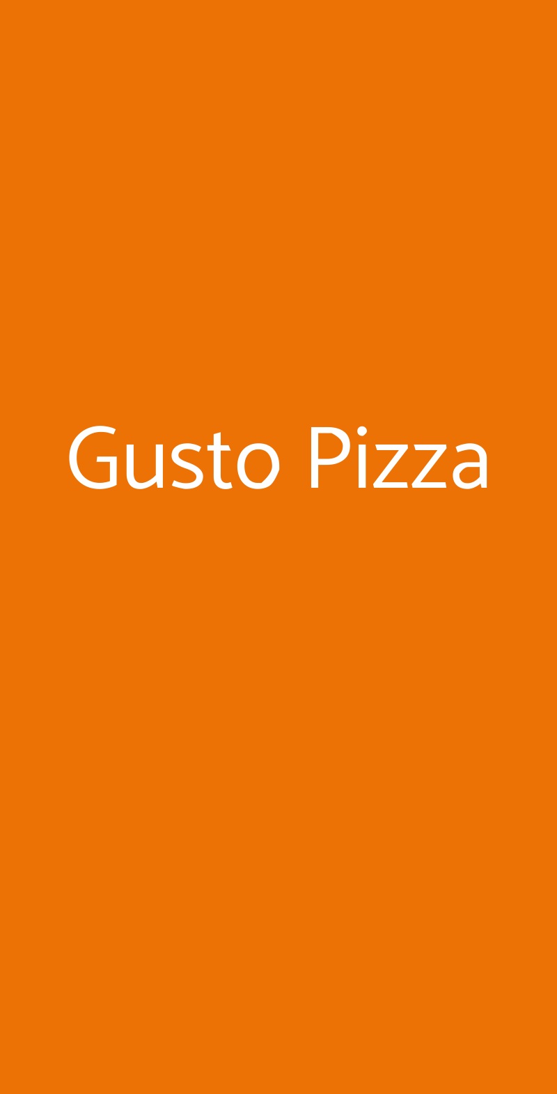 Gusto Pizza Cuneo menù 1 pagina