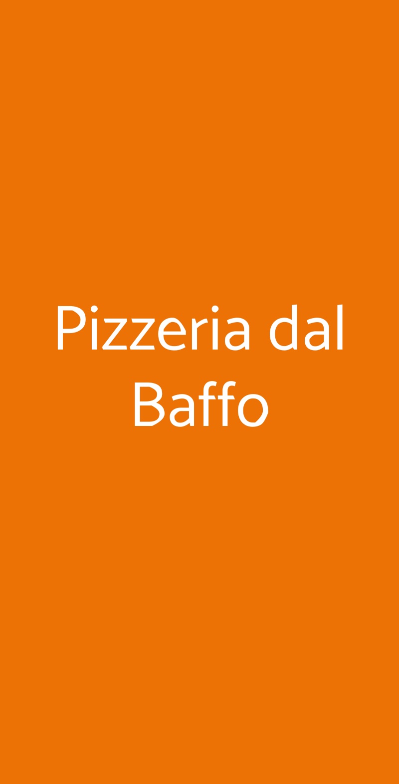 Pizzeria dal Baffo Genova menù 1 pagina