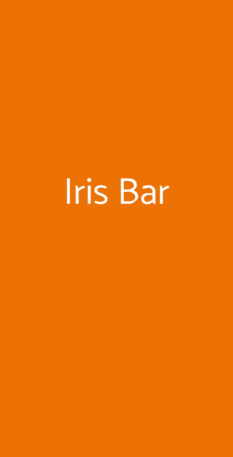 Iris Bar Roma menù 1 pagina
