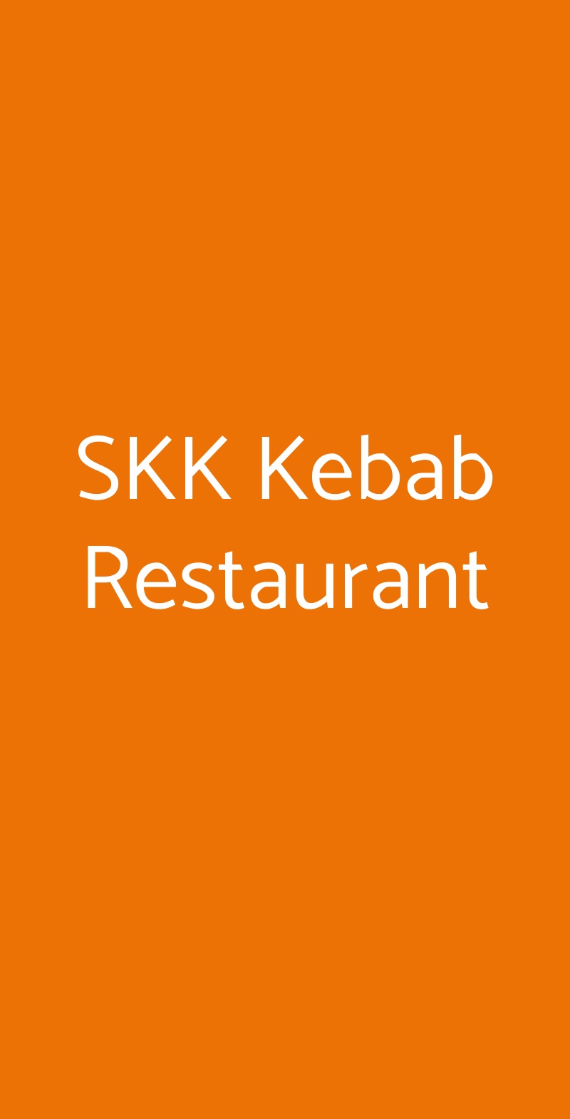 SKK Kebab Restaurant Palermo menù 1 pagina