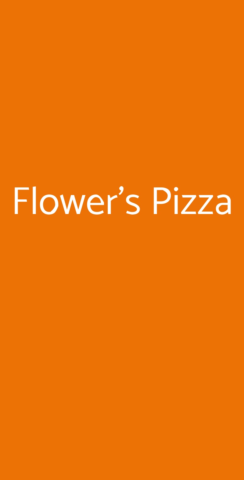 Flower's Pizza Bosa menù 1 pagina