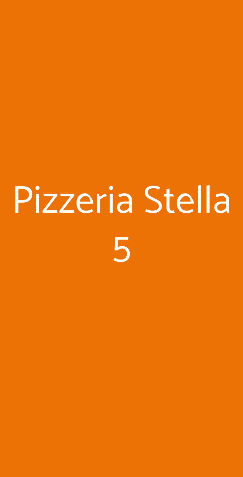 Pizzeria Stella 5 Cologno Monzese menù 1 pagina
