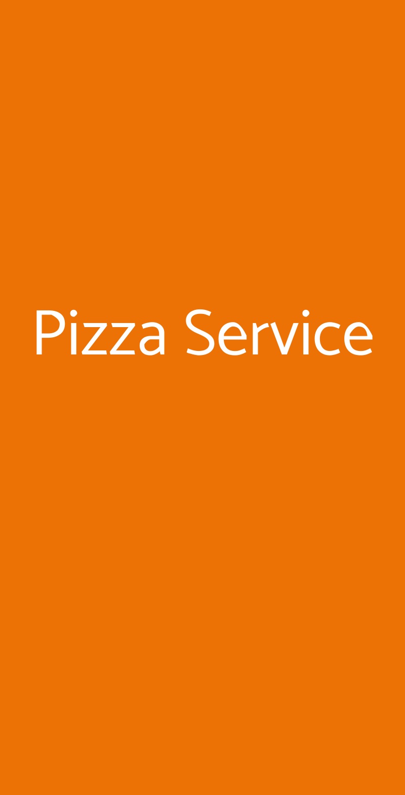 Pizza Service Roma menù 1 pagina