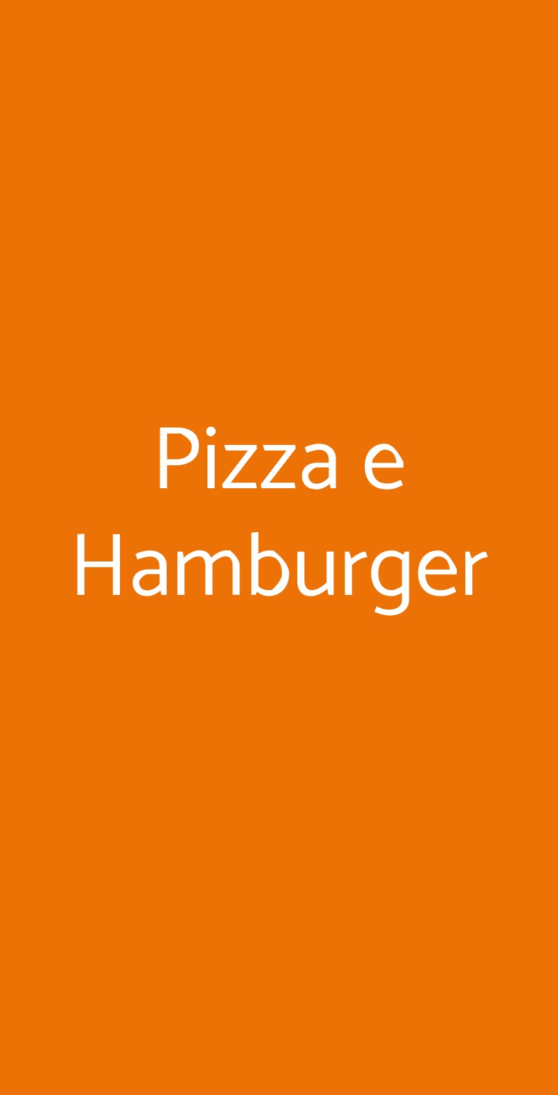 Pizza e Hamburger Bologna menù 1 pagina