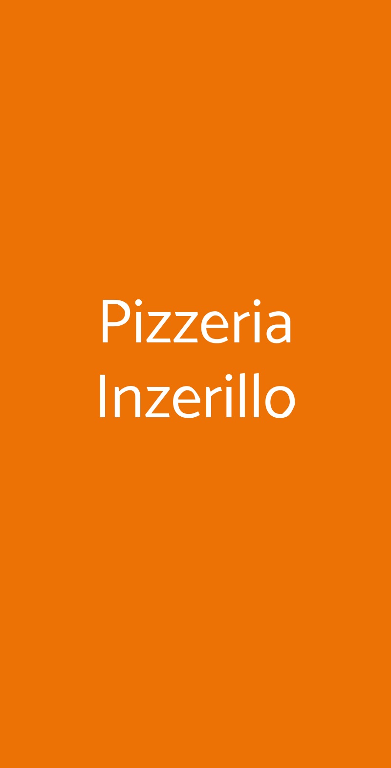 Pizzeria Inzerillo Palermo menù 1 pagina