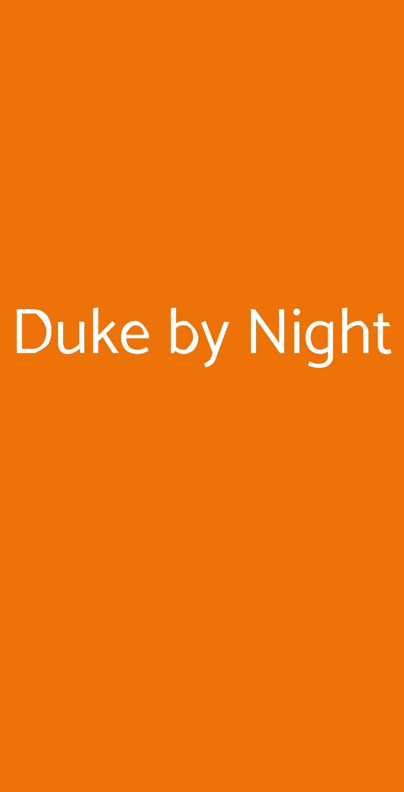 Duke by Night Torino menù 1 pagina